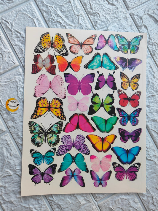 Colour Sticker A4 size - A7 - Kraft ki Dukaan