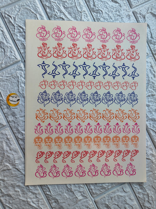 Colour Sticker A4 size - A2 - Kraft ki Dukaan