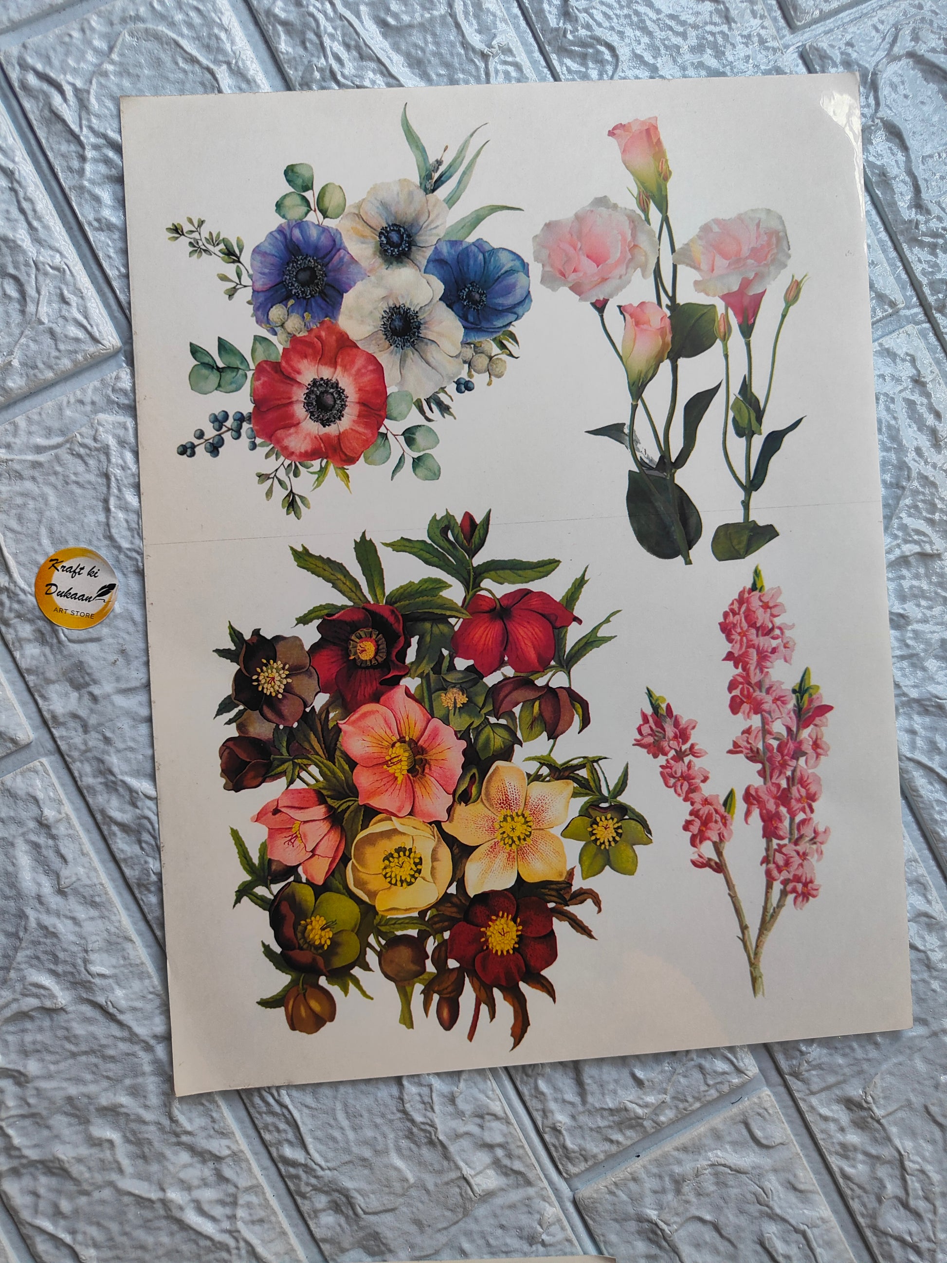 Colour Sticker A4 size - A12 - Kraft ki Dukaan