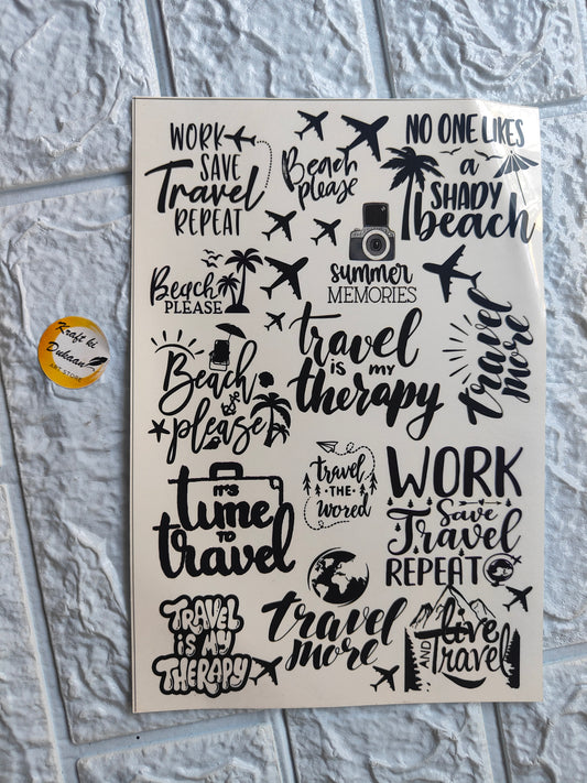 Black Sticker A5 size - D38 - Kraft ki Dukaan