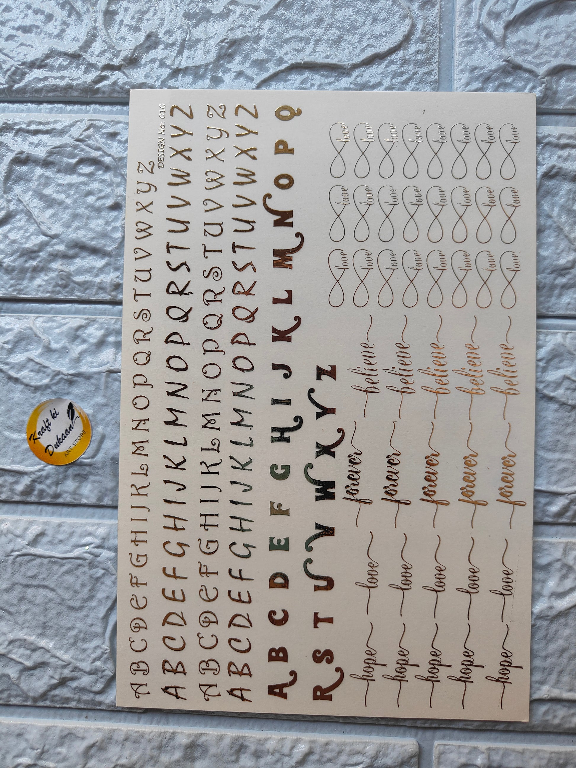 Gold Sticker A5 size - D21 - Kraft ki Dukaan