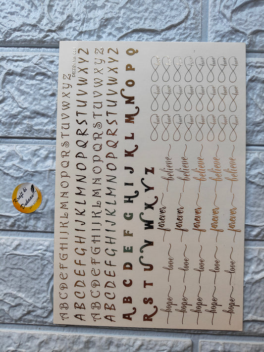 Gold Sticker A5 size - D21 - Kraft ki Dukaan