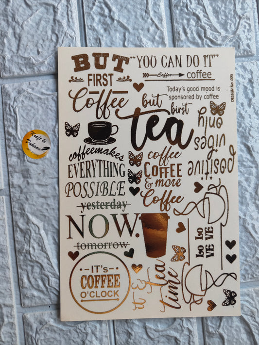 Gold Sticker A5 size - D22 - Kraft ki Dukaan