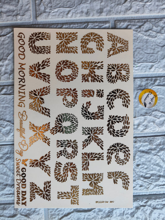 Gold Sticker A5 size - D27 - Kraft ki Dukaan