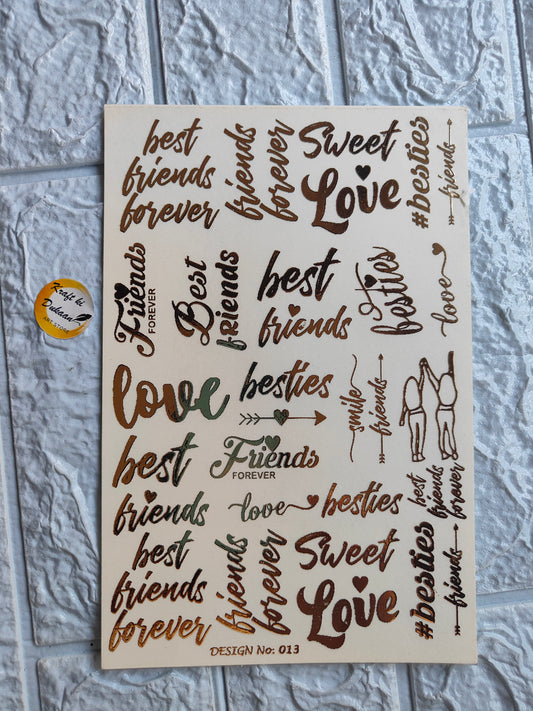 Gold Sticker A5 size - D9 - Kraft ki Dukaan