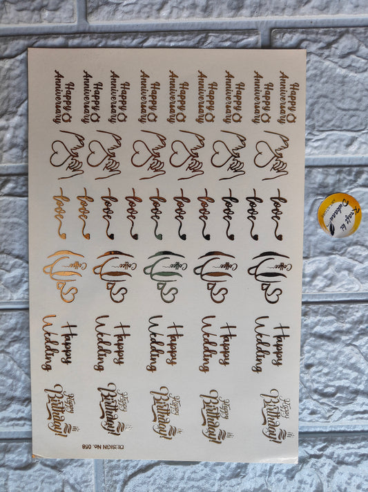Gold Sticker A5 size - D29 - Kraft ki Dukaan