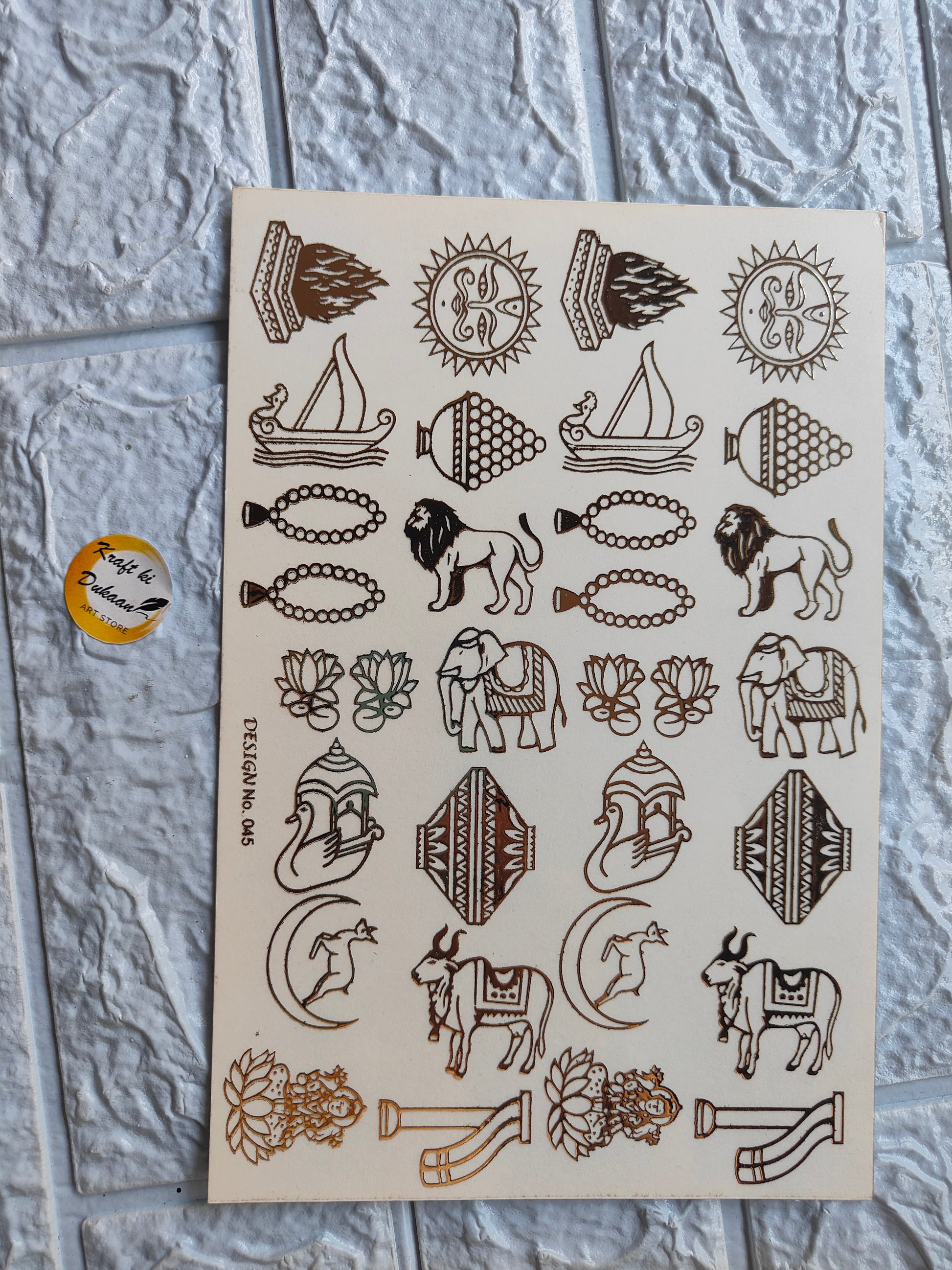 Gold Sticker A5 size - D7 - Kraft ki Dukaan