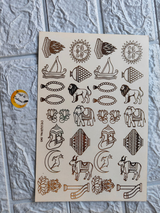 Gold Sticker A5 size - D7 - Kraft ki Dukaan