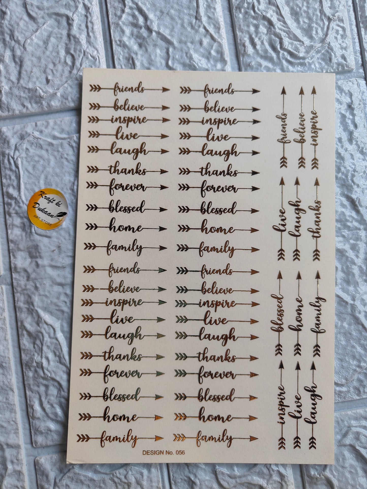 Gold Sticker A5 size - D30 - Kraft ki Dukaan