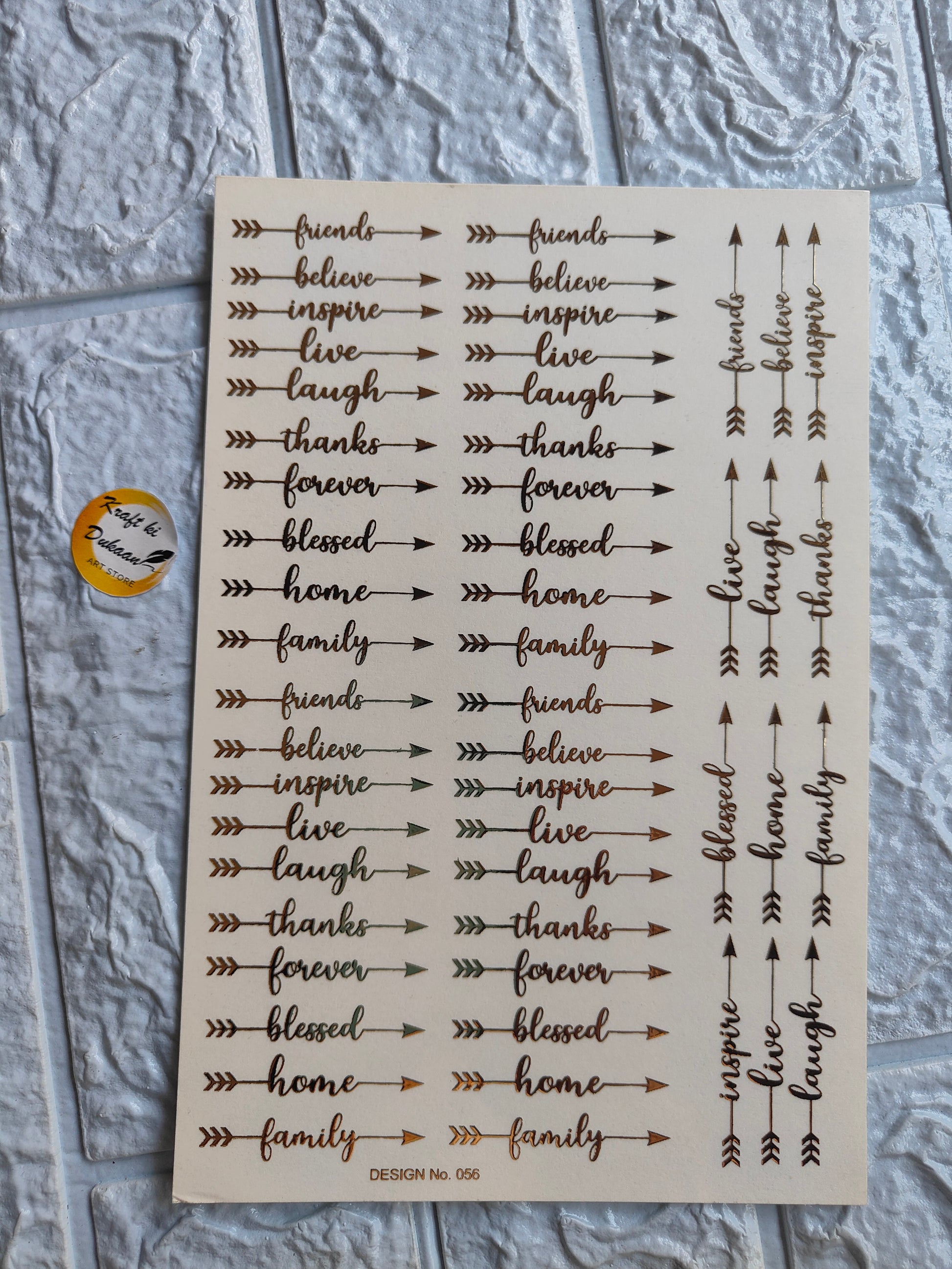 Gold Sticker A5 size - D30 - Kraft ki Dukaan
