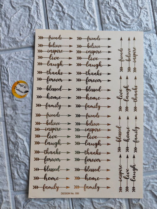 Gold Sticker A5 size - D30 - Kraft ki Dukaan