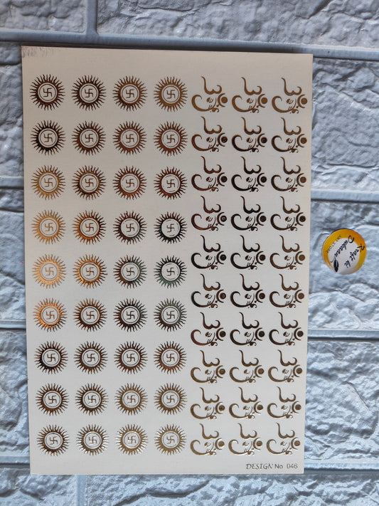 Gold Sticker A5 size - D13 - Kraft ki Dukaan
