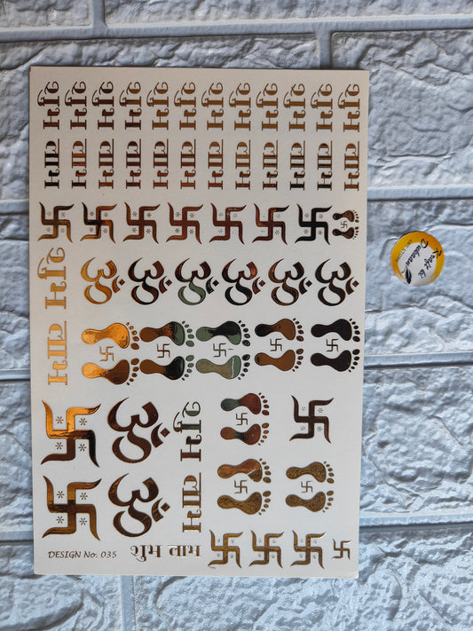 Gold Sticker A5 size - D25 - Kraft ki Dukaan