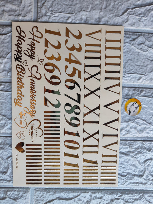 Gold Sticker A5 size - D36 - Kraft ki Dukaan