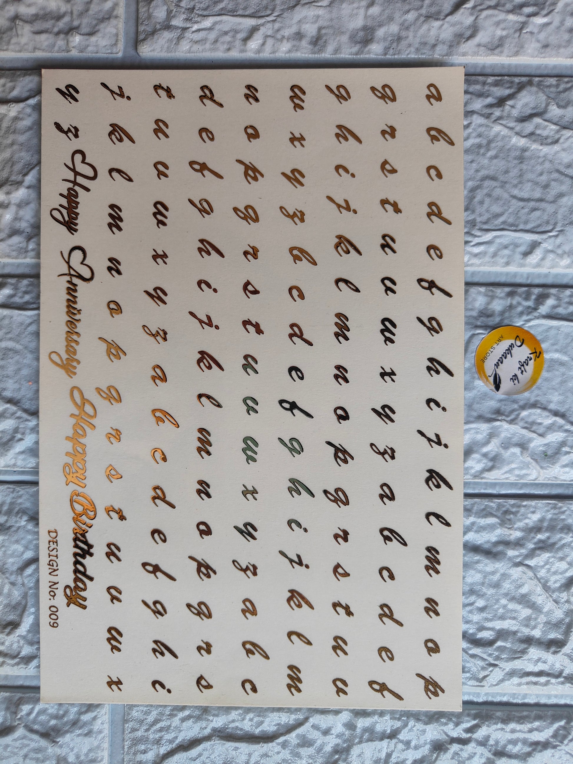 Gold Sticker A5 size - D12 - Kraft ki Dukaan