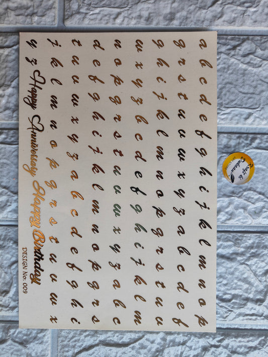 Gold Sticker A5 size - D12 - Kraft ki Dukaan