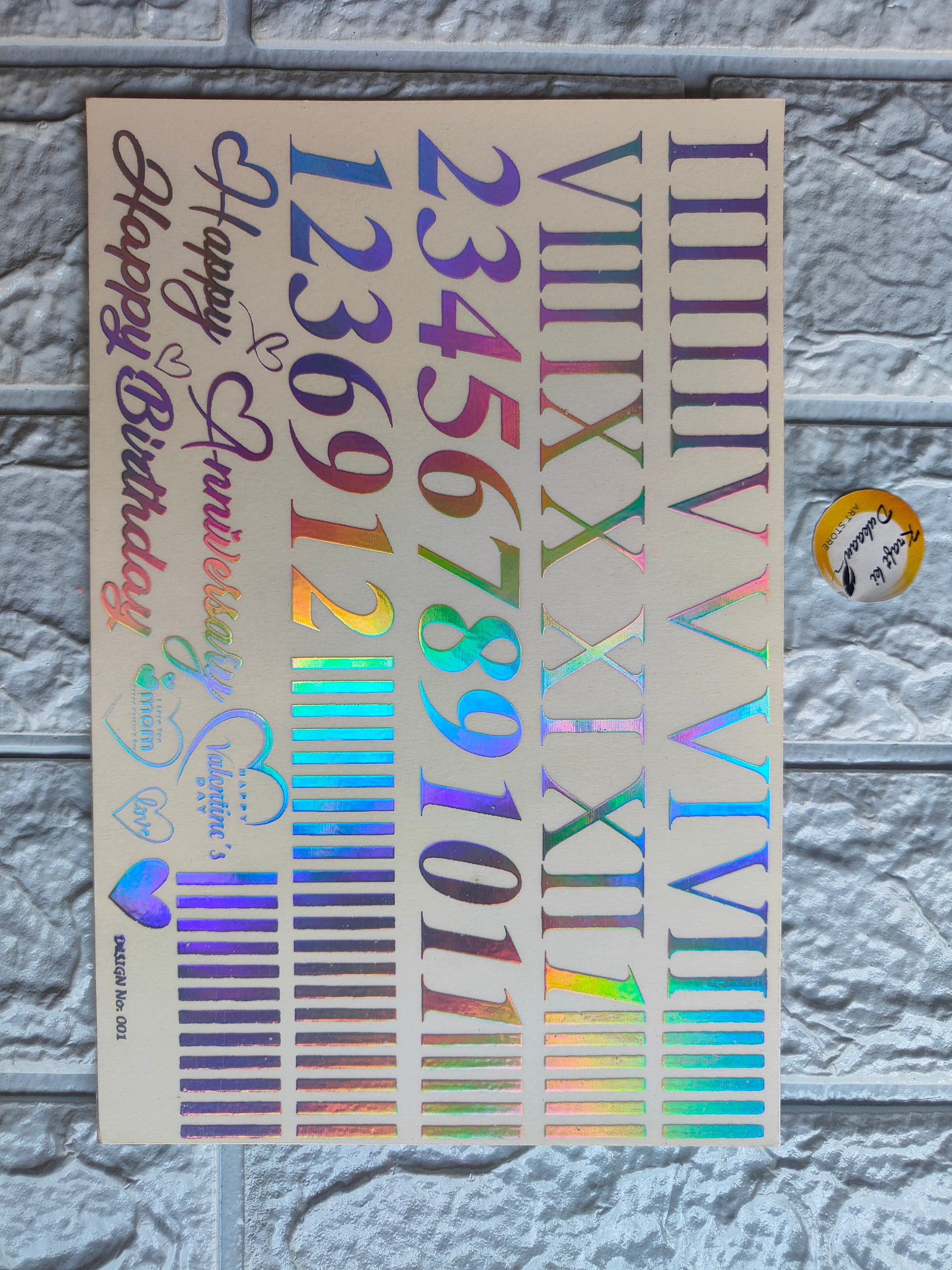Glow Sticker A5 size - C3 - Kraft ki Dukaan