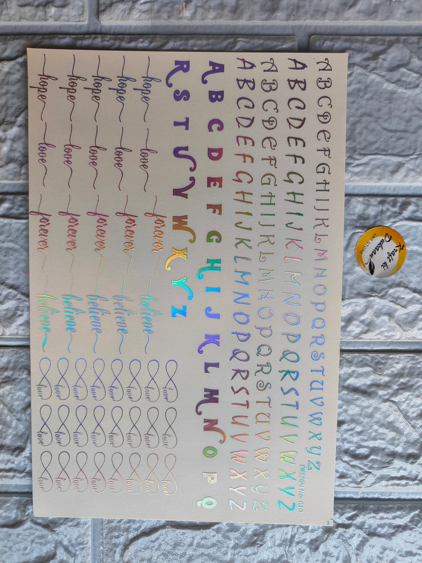 Glow Sticker A5 size - C2 - Kraft ki Dukaan