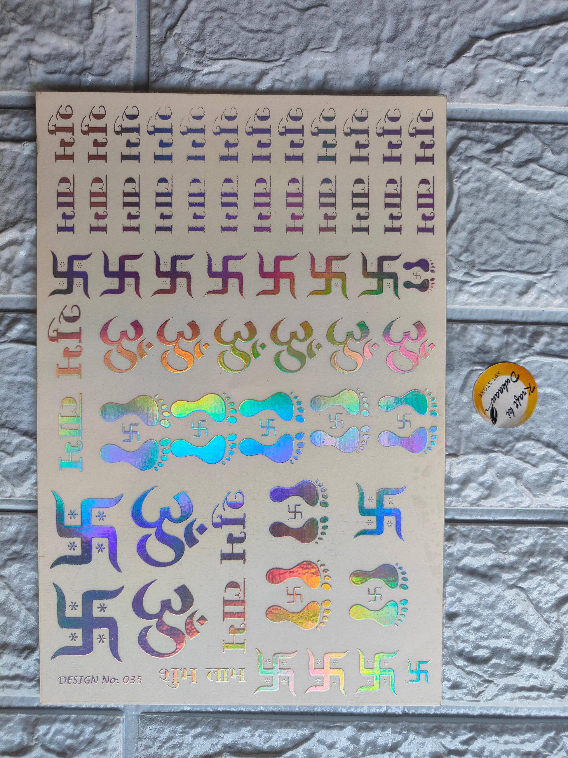Glow Sticker A5 size - C4 - Kraft ki Dukaan