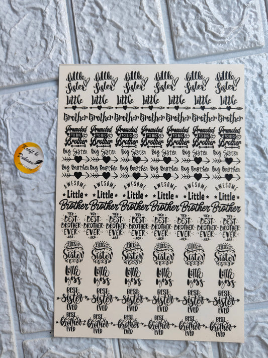 Black Rakhi Sticker A5 size - D40 - Kraft ki Dukaan