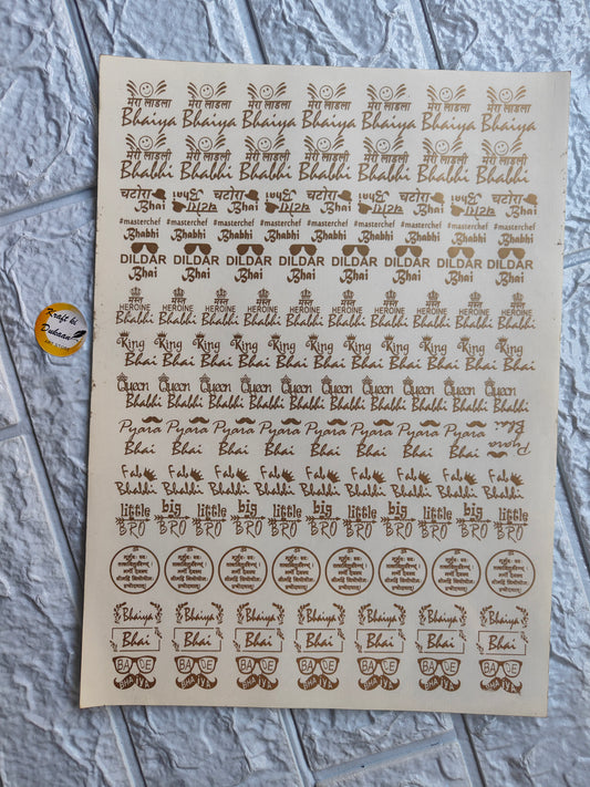 Gold Sticker A4 size - A4 - Kraft ki Dukaan