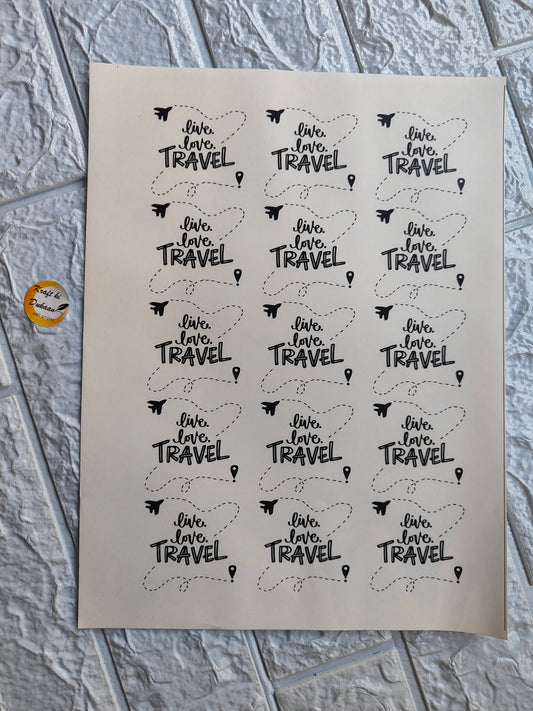 Black Sticker A4 size - A7 - Kraft ki Dukaan