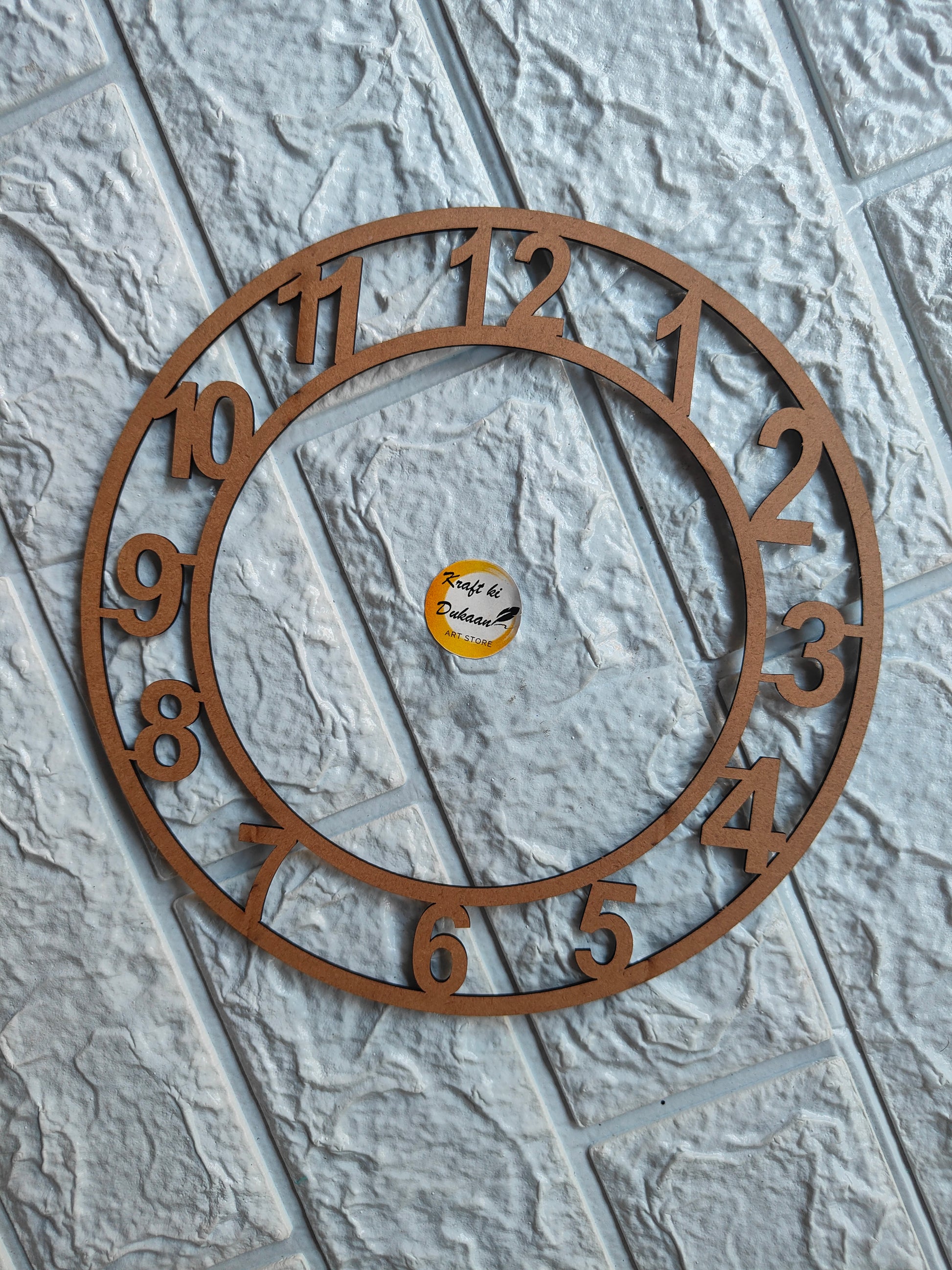 MDF Clock Number Ring A1 - Kraft ki Dukaan