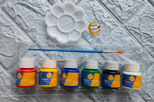 Fabric Colour Paint 25ML Set - Kraft ki Dukaan