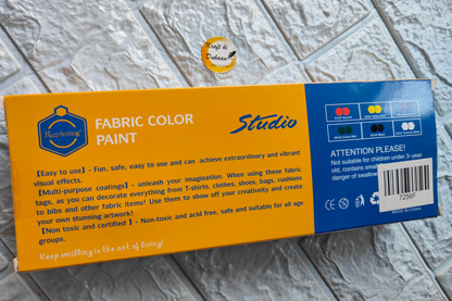 Fabric Colour Paint 25ML Set - Kraft ki Dukaan