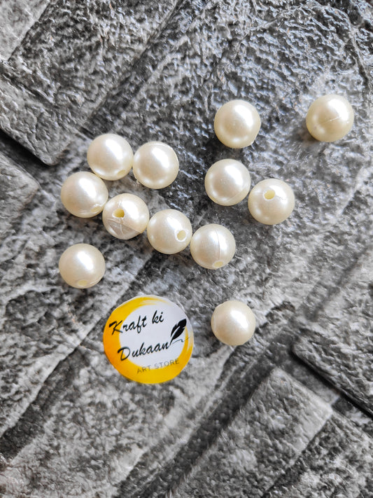 White Pearl Beads - Kraft ki Dukaan