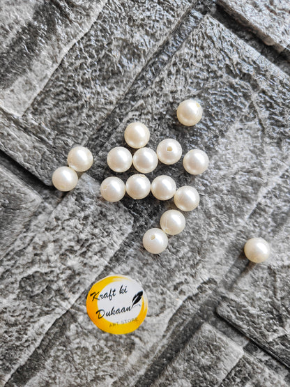White Pearl Beads - Kraft ki Dukaan