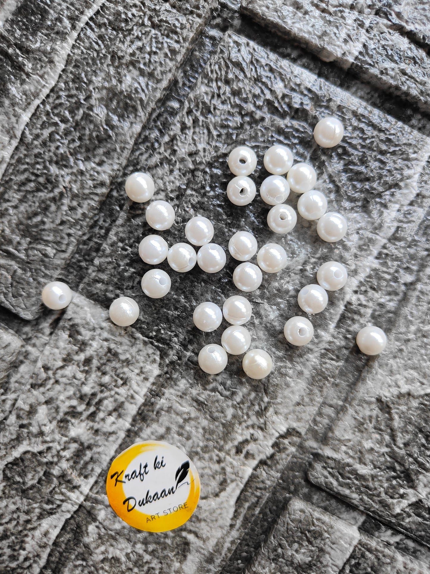 White Pearl Beads - Kraft ki Dukaan