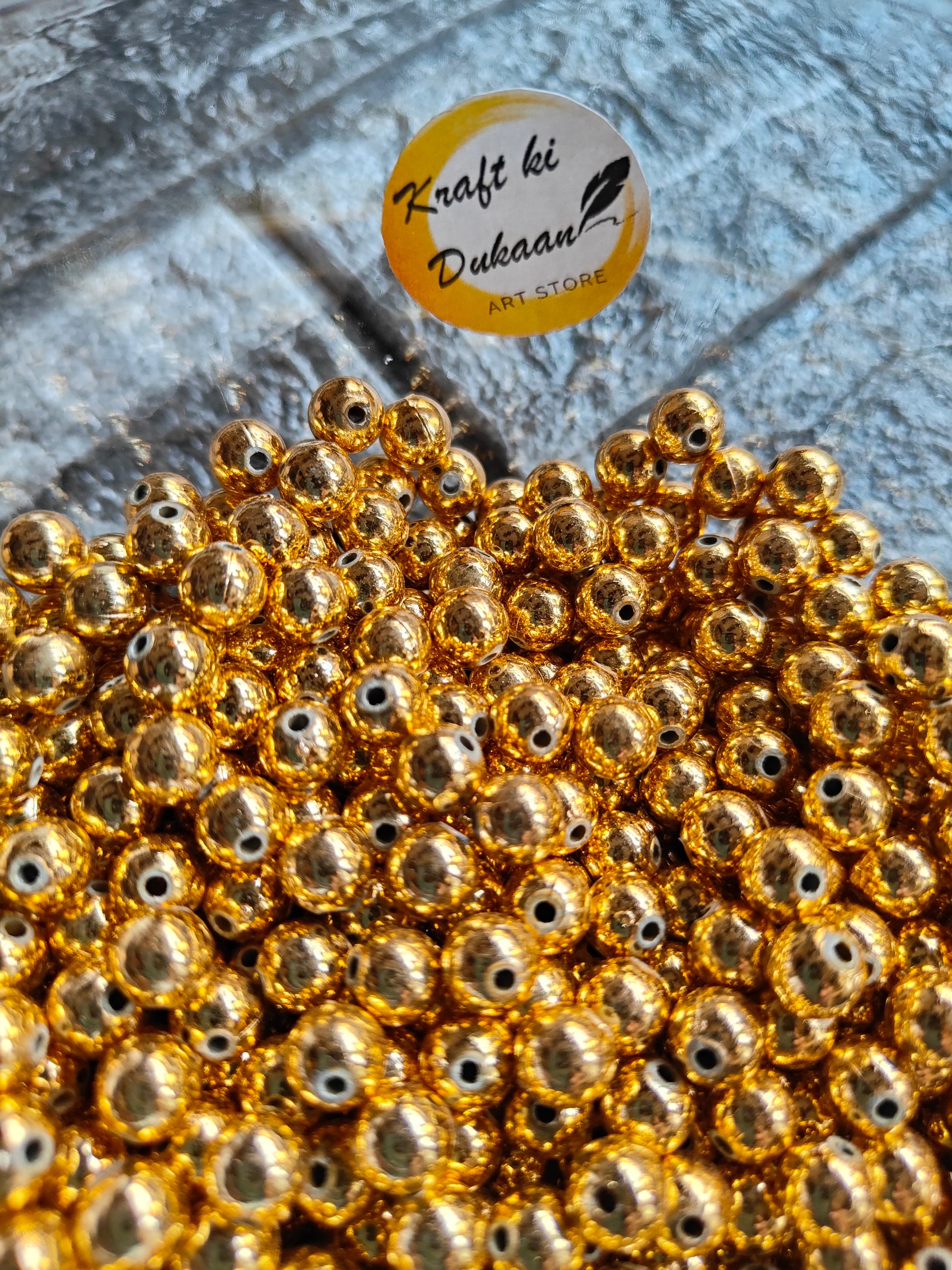 Golden Pearl Beads - Kraft ki Dukaan