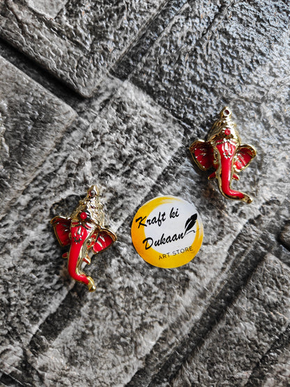 Red Ganpati Face Small Pack of 25 - Kraft ki Dukaan