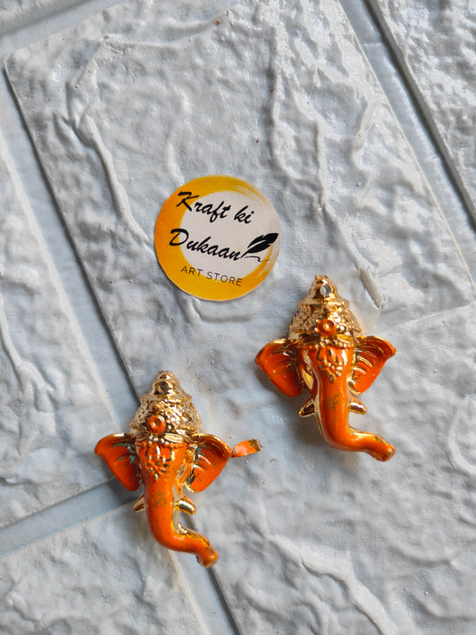 Orange Ganpati Face Pack of 25 - Kraft ki Dukaan