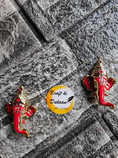 Red Ganpati Face Pack of 25 - Kraft ki Dukaan