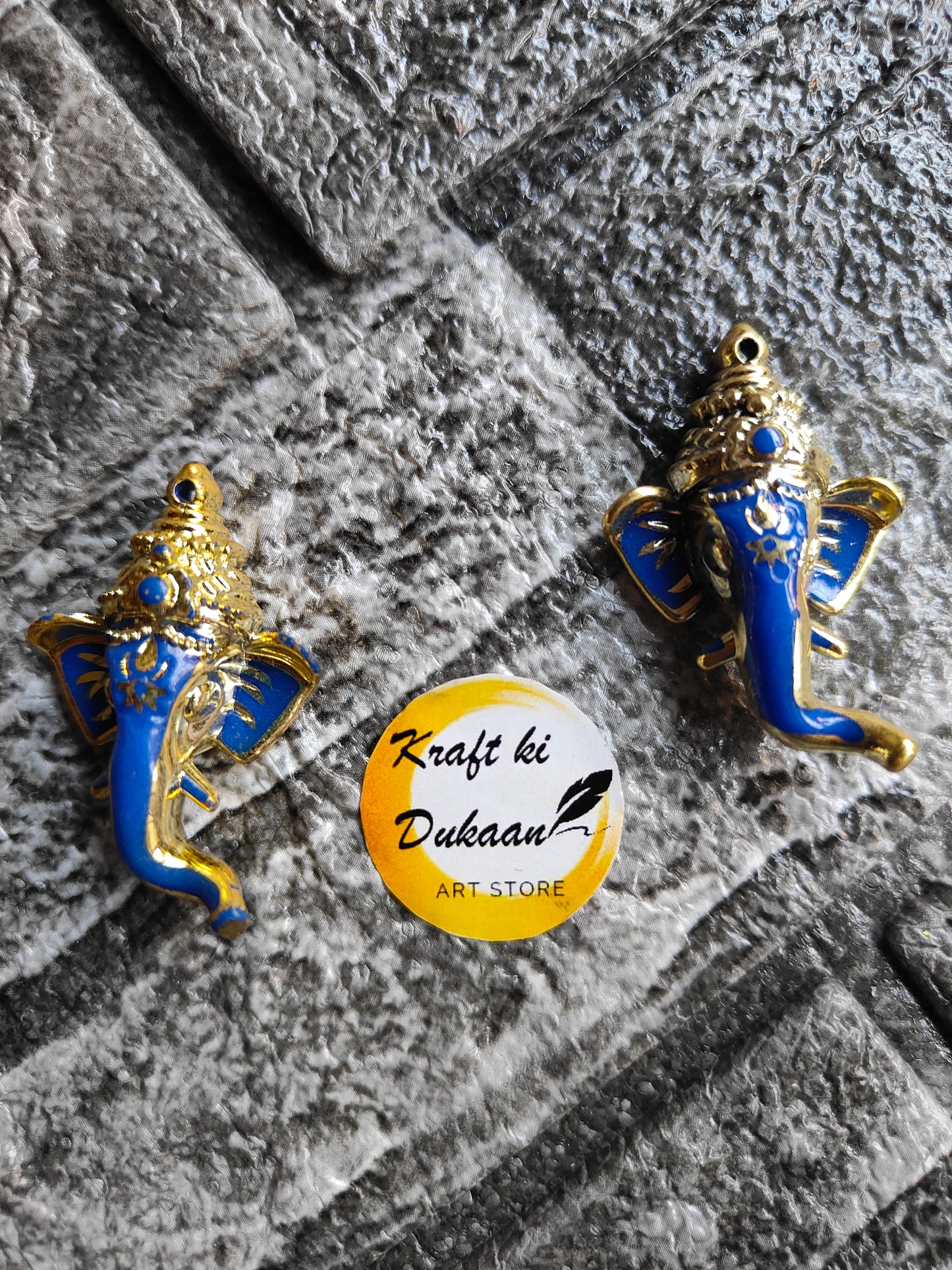 Blue Ganpati Face Pack of 25 - Kraft ki Dukaan