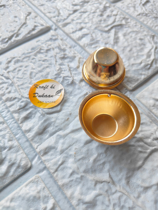 Golden Metal Katori 2.5CM - Kraft ki Dukaan