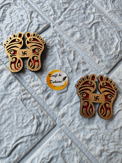 Acrylic Charan Cutout 2 Pairs Set - Kraft ki Dukaan