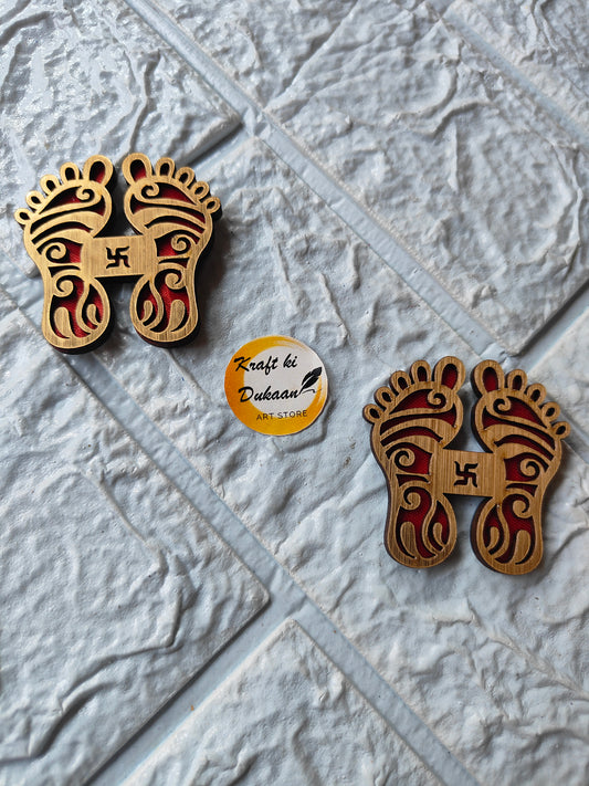 Acrylic Charan Cutout 2 Pairs Set - Kraft ki Dukaan