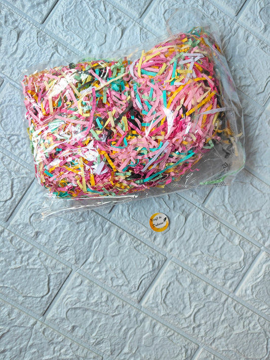 Paper Grass Crinkle Multi 100GM - Kraft ki Dukaan