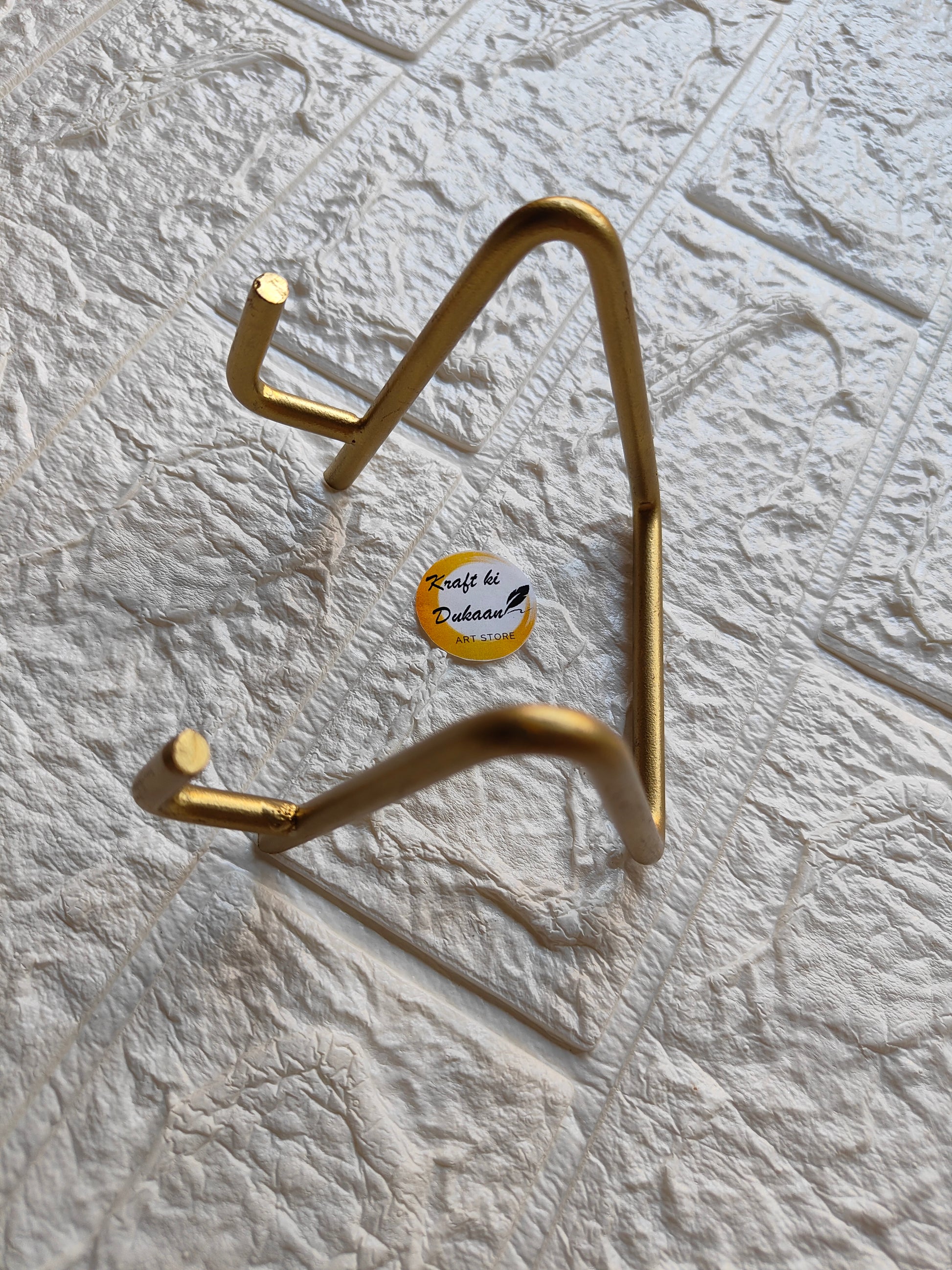 Golden Metal Stand C - Kraft ki Dukaan