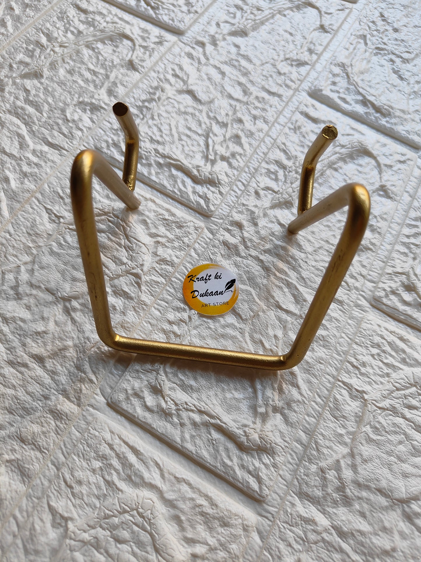 Golden Metal Stand C - Kraft ki Dukaan