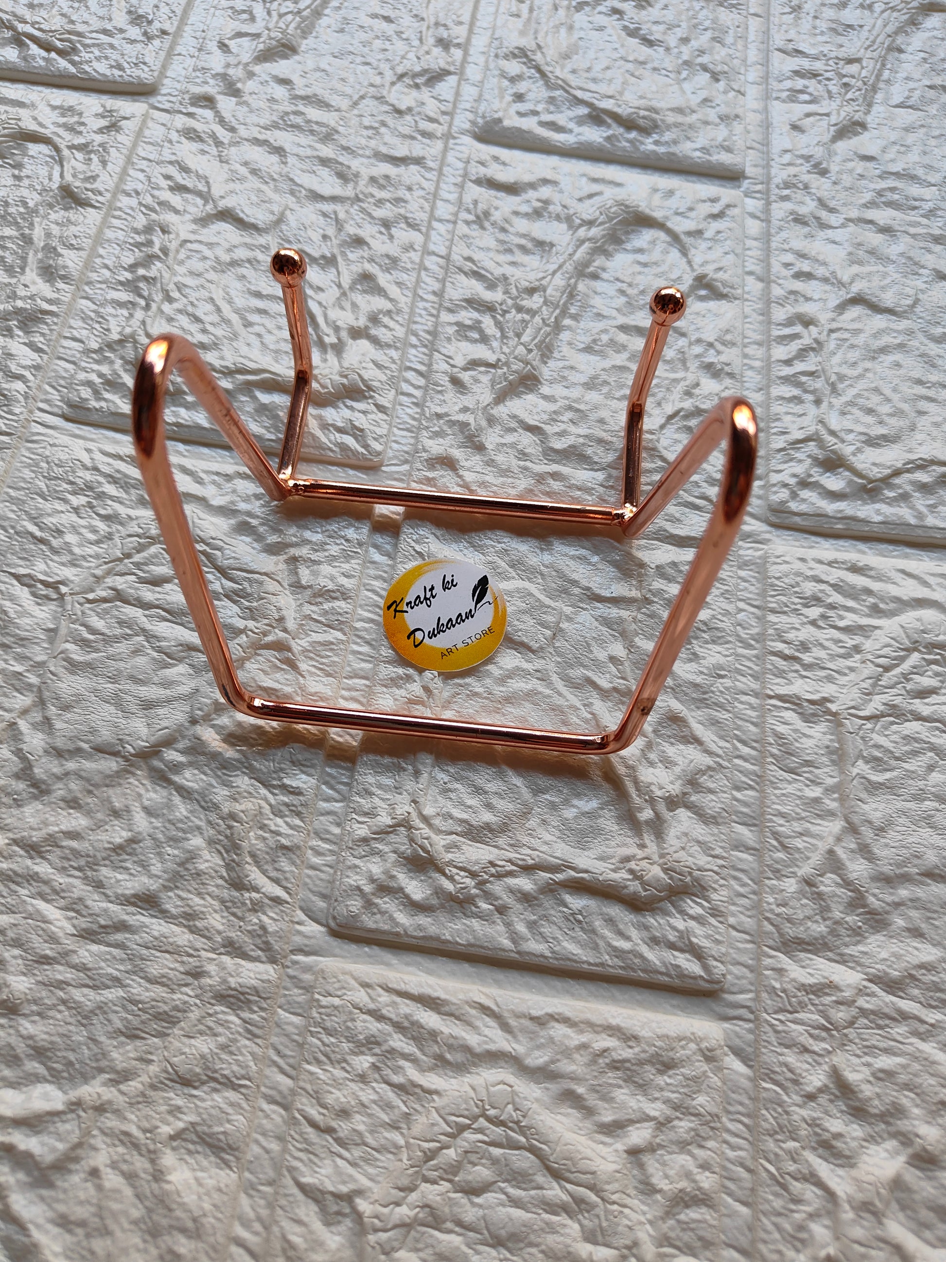 Rose Gold Metal Stand D - Kraft ki Dukaan
