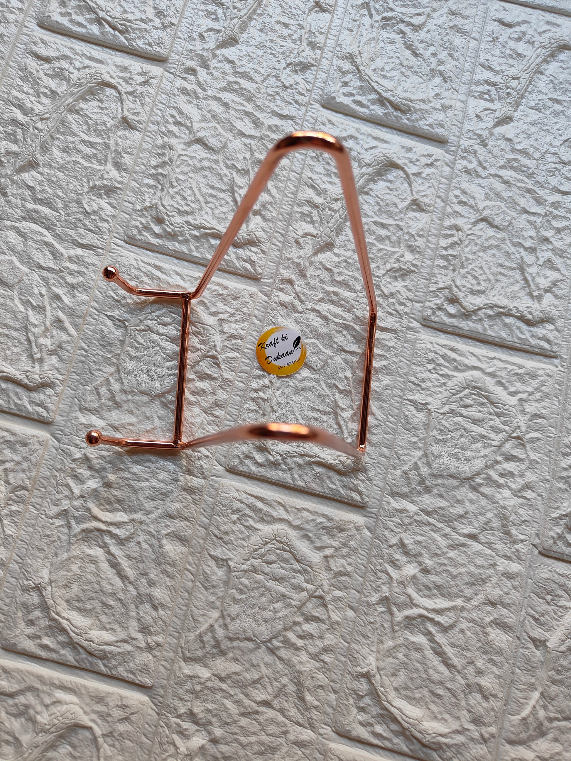 Rose Gold Metal Stand D - Kraft ki Dukaan