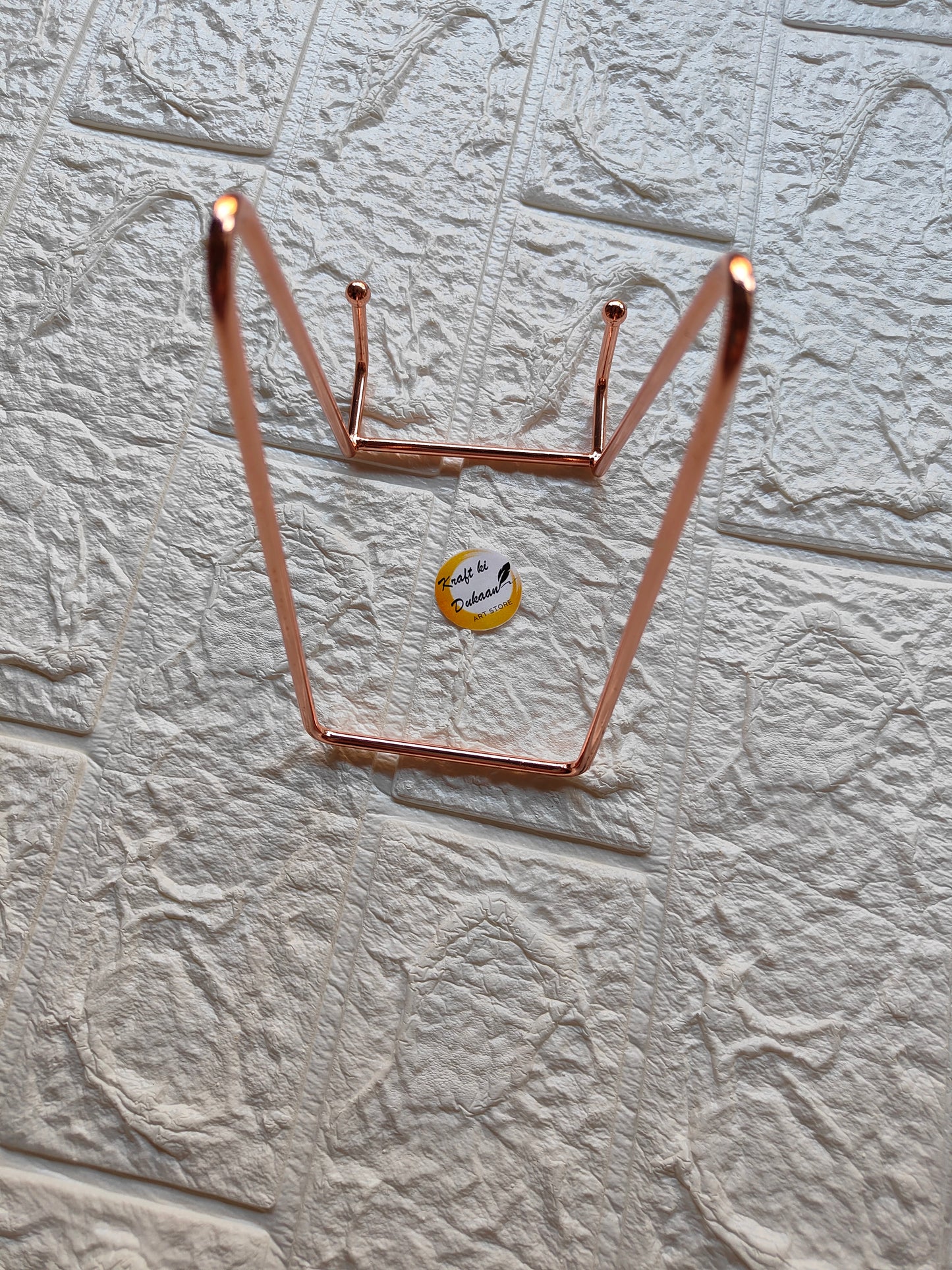 Rose Gold Metal Stand D - Kraft ki Dukaan