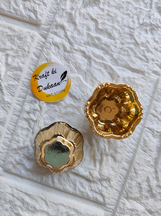 Golden Designer Katori 3CM Pack of 50 - Kraft ki Dukaan