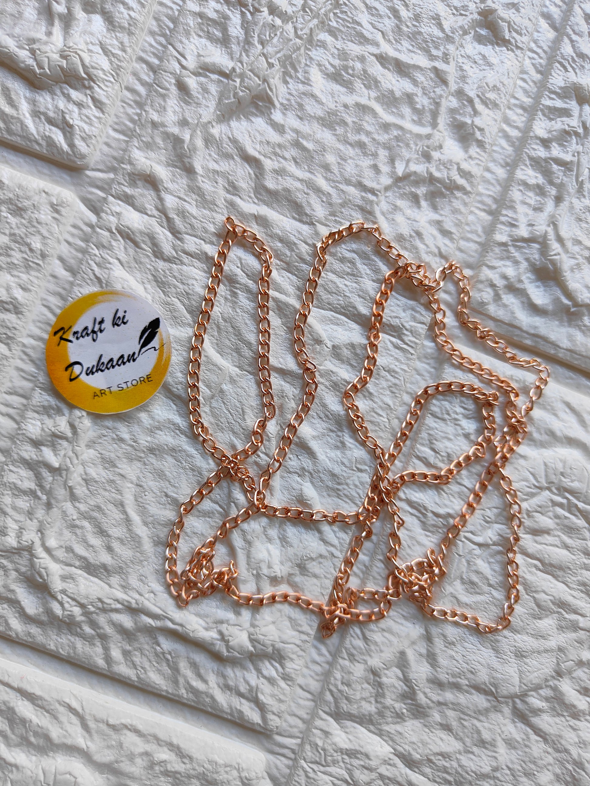Designer Rose Gold Chain A3 - Kraft ki Dukaan