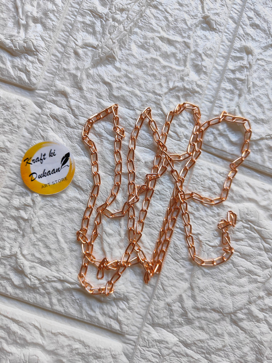 Designer Rose Gold Chain A2 - Kraft ki Dukaan