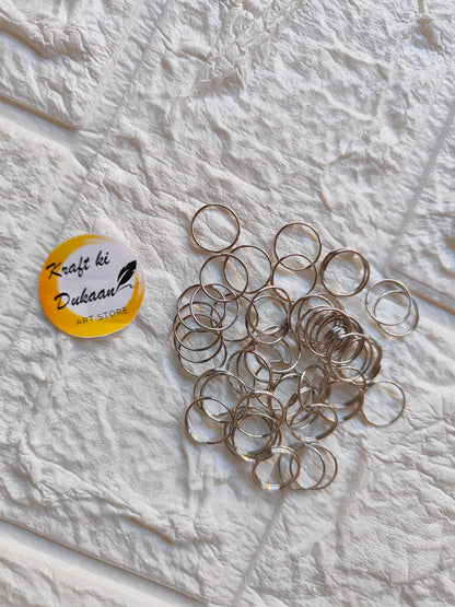 Silver Circle Metal Rings - Kraft ki Dukaan